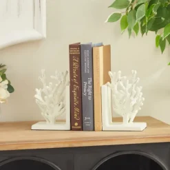 Kirkland's Home Metal Coral Bookends, Set Of 2- Decorative Accents