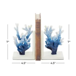 Kirkland's Home Metal Coral Bookends, Set Of 2- Decorative Accents