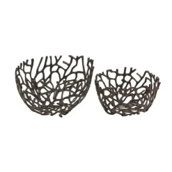 Kirkland's Home Metal Coral Frame Bowls, Set Of 2- Decorative Bowls & Jars