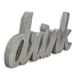 Kirkland's Home Metal Cursive Drink Sign- Wall Quotes & Signs