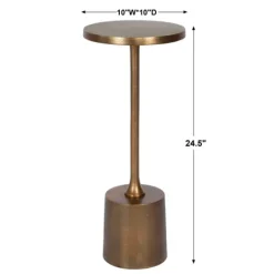 Kirkland's Home Metal Cylinder Base Cocktail Table- Accent & End Tables