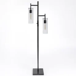 Kirkland's Home Metal Cylinder Shade Floor Lamp- Floor Lamps
