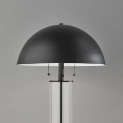Kirkland's Home Metal Dome And Clear Glass Table Lamp- Table Lamps
