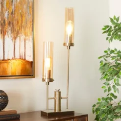 Kirkland's Home Metal Double Stem Table Lamp- Table Lamps