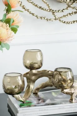 Kirkland's Home Metal Driftwood Votive Candle Holder- Candle Holders