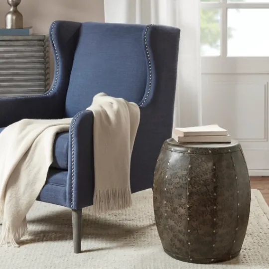 Kirkland's Home Metal Drum Kagen Accent Table- Accent & End Tables