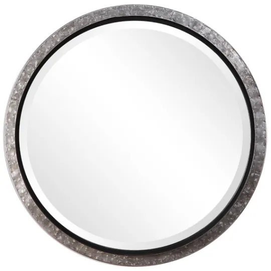 Kirkland's Home Metal Exposed Nail Head Round Framed Mirror- Decorative Mirrors