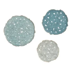 Kirkland's Home Metal Feather Round Wall Plaques, Set Of 3- Wall Plaques