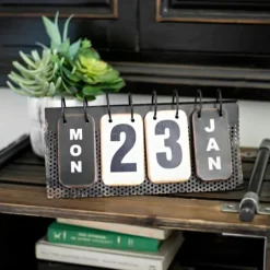 Kirkland's Home Metal Flip Calendar- Decorative Accents