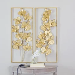 Kirkland's Home Metal Floral Wall Plaques, Set Of 2- Wall Plaques