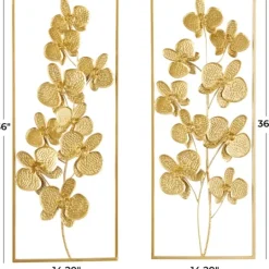 Kirkland's Home Metal Floral Wall Plaques, Set Of 2- Wall Plaques