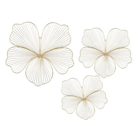 Kirkland's Home Metal Frame Floral Wall Plaques, Set Of 3- Wall Plaques