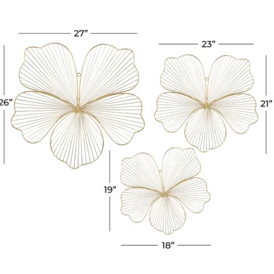 Kirkland's Home Metal Frame Floral Wall Plaques, Set Of 3- Wall Plaques