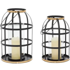Kirkland's Home Metal Frame Lanterns, Set Of 2- Lanterns