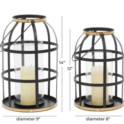 Kirkland's Home Metal Frame Lanterns, Set Of 2- Lanterns