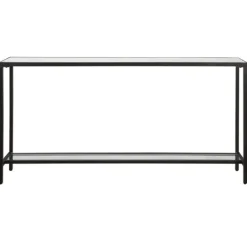 Kirkland's Home Metal Glass Top Console Table- Console Tables