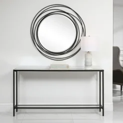 Kirkland's Home Metal Glass Top Console Table- Console Tables