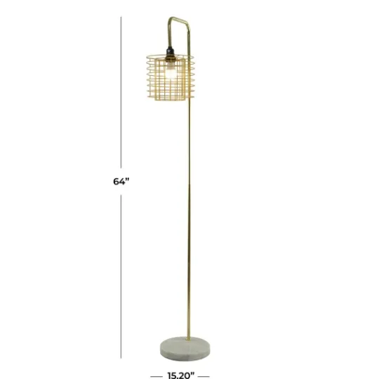 Kirkland's Home Metal Grid Shade Floor Lamp- Floor Lamps