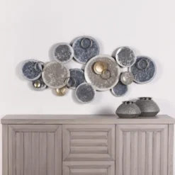 Kirkland's Home Metal Hammered Discs Wall Plaque- Wall Plaques