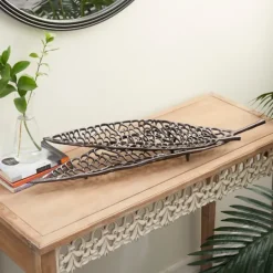 Kirkland's Home Metal Leaf Trays, Set Of 2- Decorative Trays