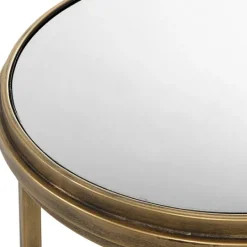 Kirkland's Home Metal Mirror Top 2-Pc. Nesting Side Table Set- Accent & End Tables