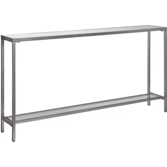Kirkland's Home Metal Mirrored Top Slim Console Table- Console Tables