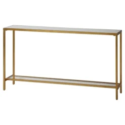 Kirkland's Home Metal Mirrored Top Slim Console Table- Console Tables