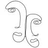 Kirkland's Home Metal Modern Outline Faces Wall Plaque- Wall Plaques