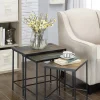 Kirkland's Home Metal Nesting Slate Top Accent Tables, Set Of 3- Accent & End Tables