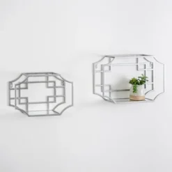 Kirkland's Home Metal Nesting Wall Shelves, Set Of 2- Shelves