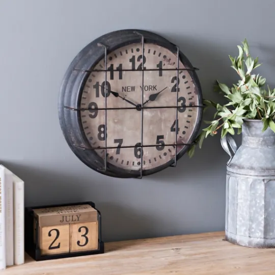 Kirkland's Home Metal New York Subway Wall Clock- Clocks