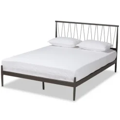 Kirkland's Home Metal Open Headboard Full Platform Bed- Beds & Headboards
