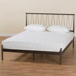Kirkland's Home Metal Open Headboard Full Platform Bed- Beds & Headboards