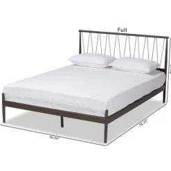 Kirkland's Home Metal Open Headboard Full Platform Bed- Beds & Headboards