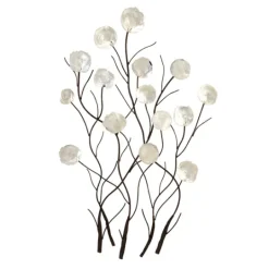 Kirkland's Home Metal Peony Shell Wall Plaque- Wall Plaques