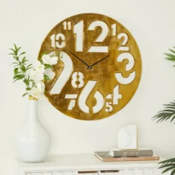 Kirkland's Home Metal Round Frame Cutout Numerals Clock- Clocks