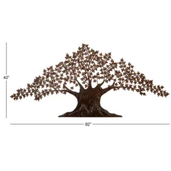 Kirkland's Home Metal Trunk With Leaves Wall Plaque- Wall Plaques
