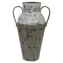 Kirkland's Home Metal Two-Tone Distressed Vase- Vases