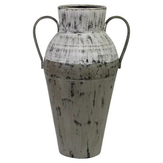 Kirkland's Home Metal Two-Tone Distressed Vase- Vases