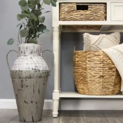Kirkland's Home Metal Two-Tone Distressed Vase- Vases