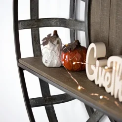 Kirkland's Home Metal Wall Shelf With Wood Back- Shelves