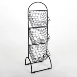 Kirkland's Home Metal Wire 3-Basket Stand- Baskets & Boxes