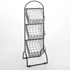 Kirkland's Home Metal Wire 3-Basket Stand- Baskets & Boxes