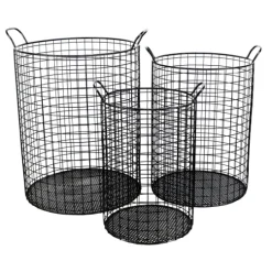 Kirkland's Home Metal Wire Cylinder Baskets, Set Of 3- Baskets & Boxes