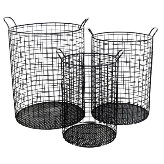 Kirkland's Home Metal Wire Cylinder Baskets, Set Of 3- Baskets & Boxes