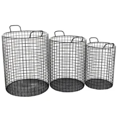 Kirkland's Home Metal Wire Cylinder Baskets, Set Of 3- Baskets & Boxes