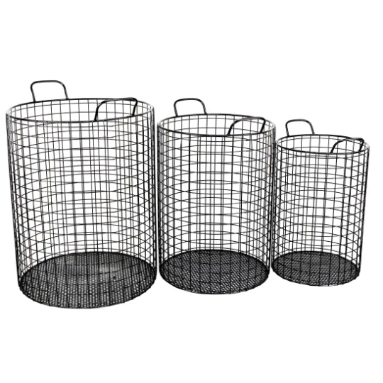 Kirkland's Home Metal Wire Cylinder Baskets, Set Of 3- Baskets & Boxes
