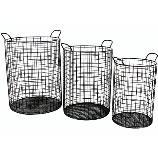 Kirkland's Home Metal Wire Cylinder Baskets, Set Of 3- Baskets & Boxes