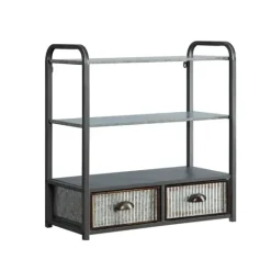 Kirkland's Home Metal With 2-Drawers Rustic Wall Cabinet- Wall Storage