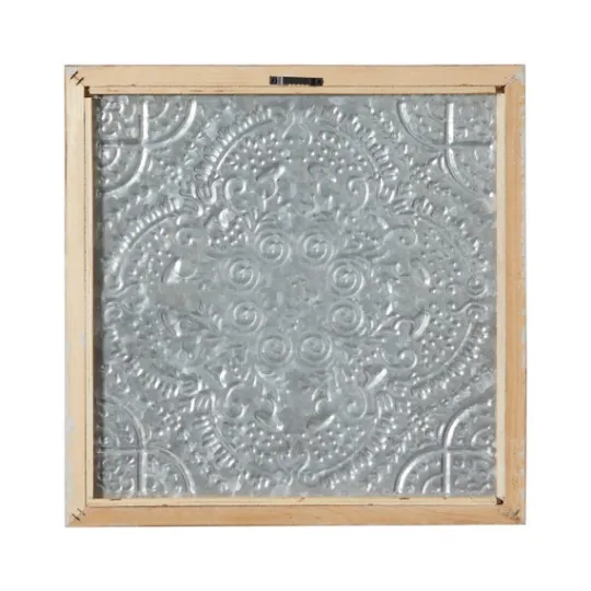 Kirkland's Home Metallic Carved Fir Wood Wall Plaques, Set Of 4- Wall Plaques